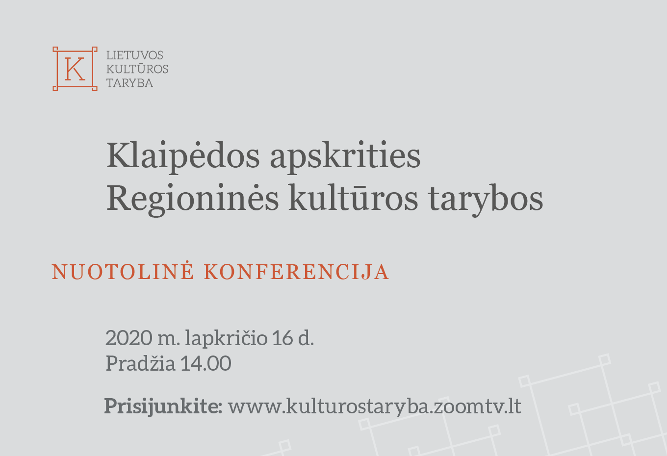 Klaipėdos apskrities Regioninės kultūros tarybos nuotolinė konferencija