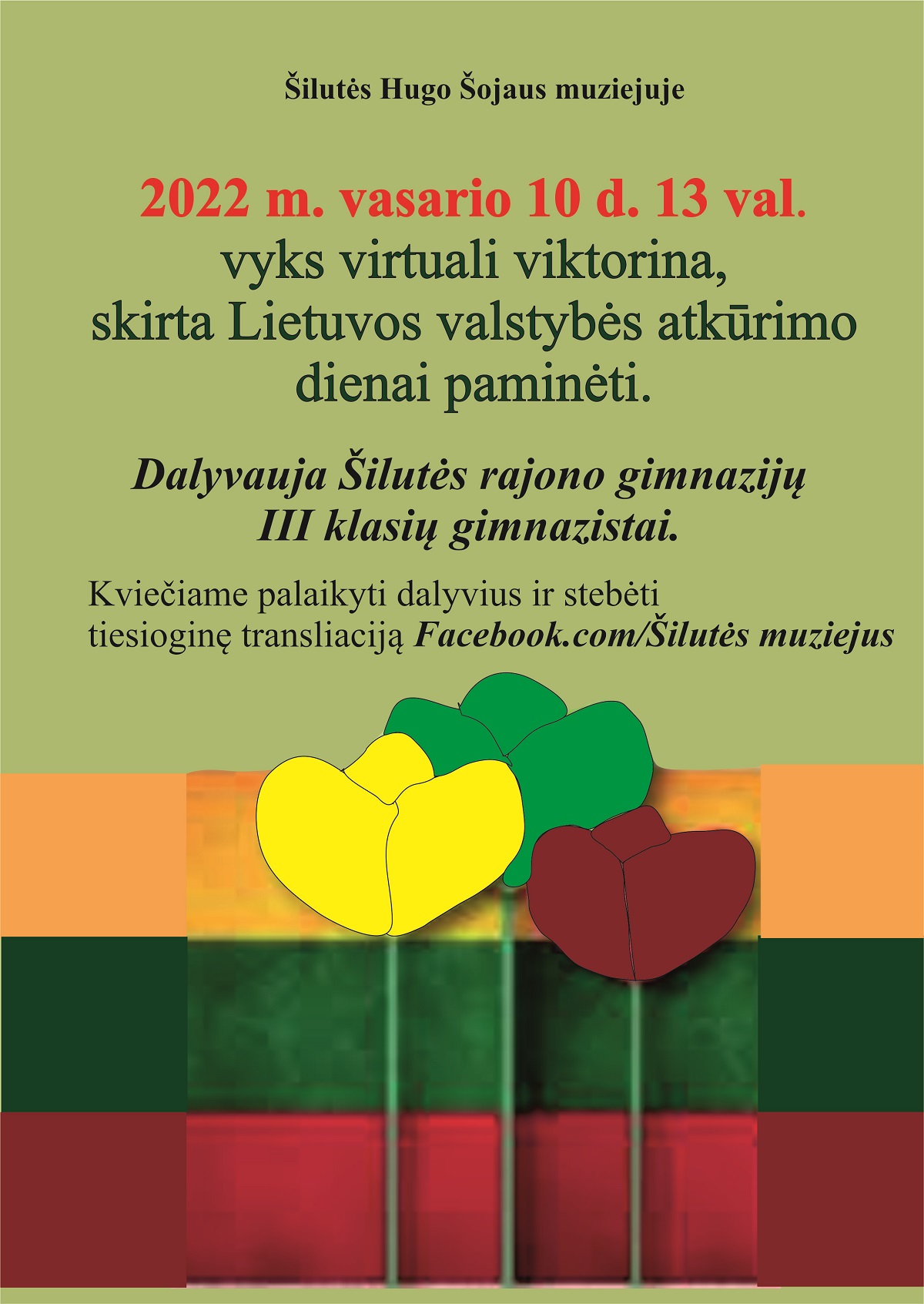 Vyks virtuali viktorina, skirta Lietuvos valstybės atkūrimo dienai paminėti