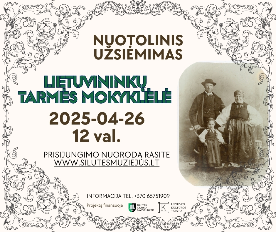 KVIEČIAME Į NUOTOLINĮ LIETUVININKŲ TARMĖS MOKYKLĖLĖS SUSITIKIMĄ
