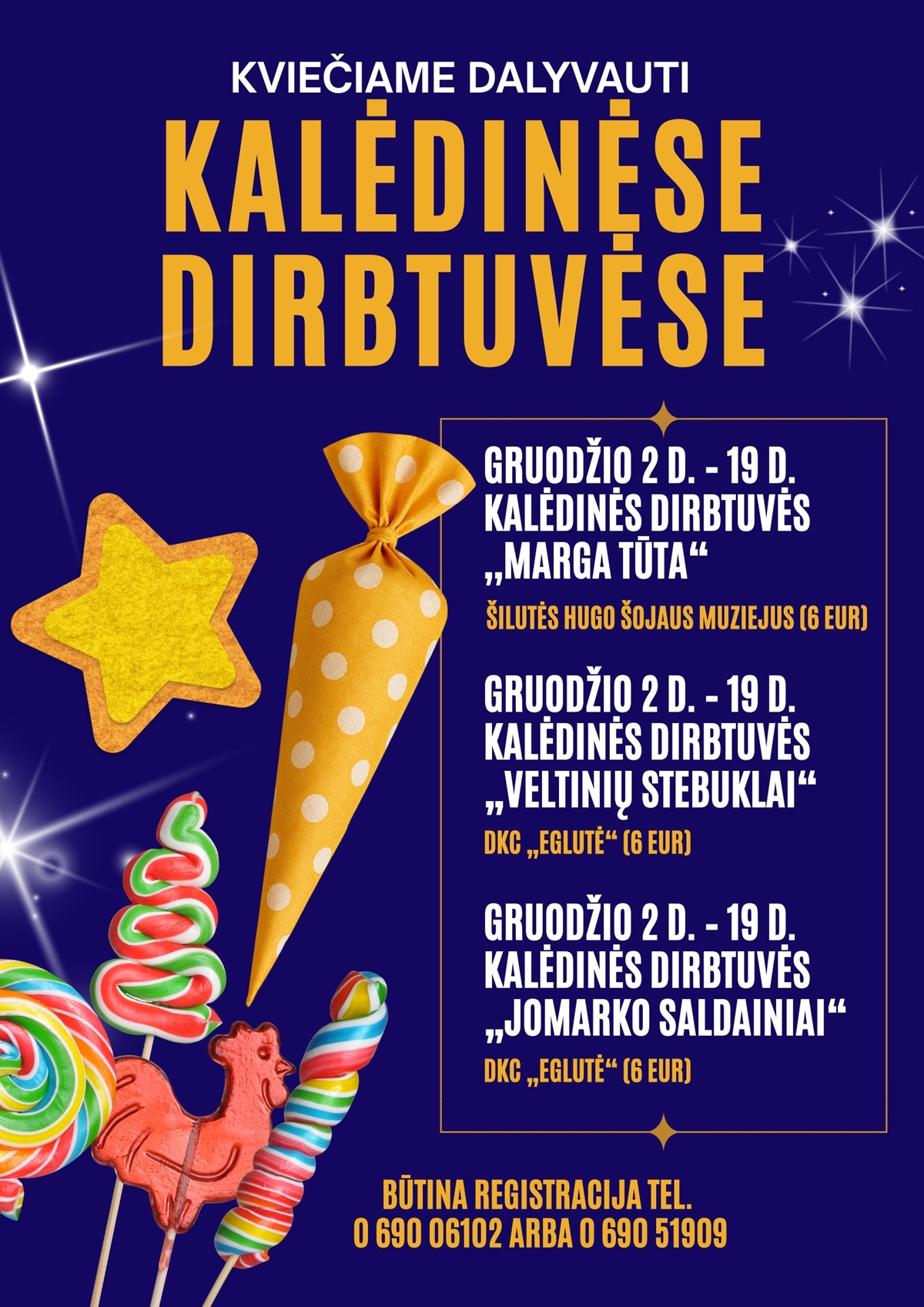 KVIEČIAME Į KALĖDINES DIRBTUVES!